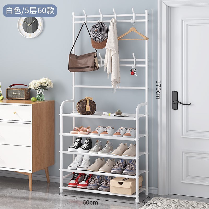 ✨PREORDER✨ Floor coat rack shoe rack integrated bag rack household shoe hat rack bedroom living room simple door hanger storage
Size 80cm $36
Size 60cm $34