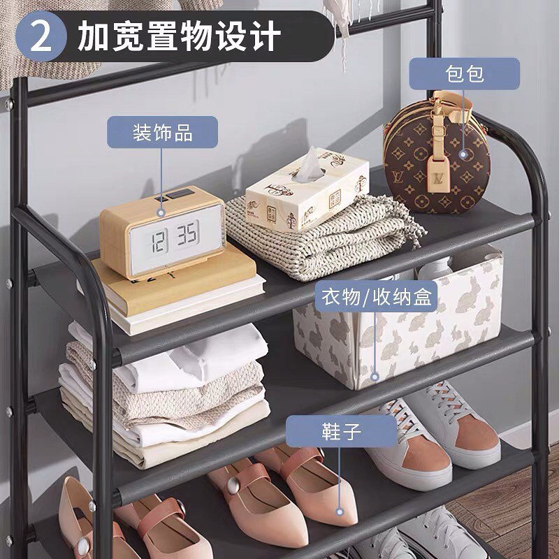 ✨PREORDER✨ Floor coat rack shoe rack integrated bag rack household shoe hat rack bedroom living room simple door hanger storage
Size 80cm $36
Size 60cm $34