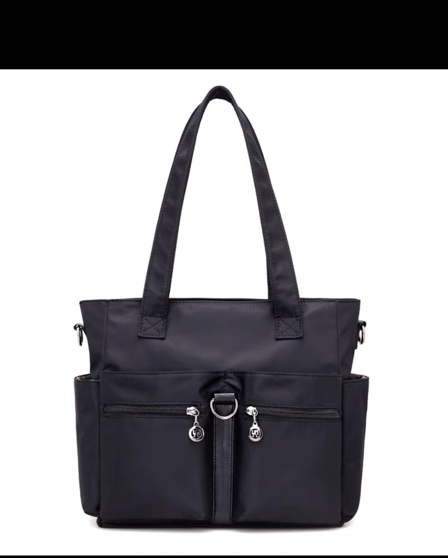 ✨PREORDER✨ new simple and versatile fashion trend waterproof Oxford nylon cloth multi-pocket one-shoulder Messenger handbag for women
