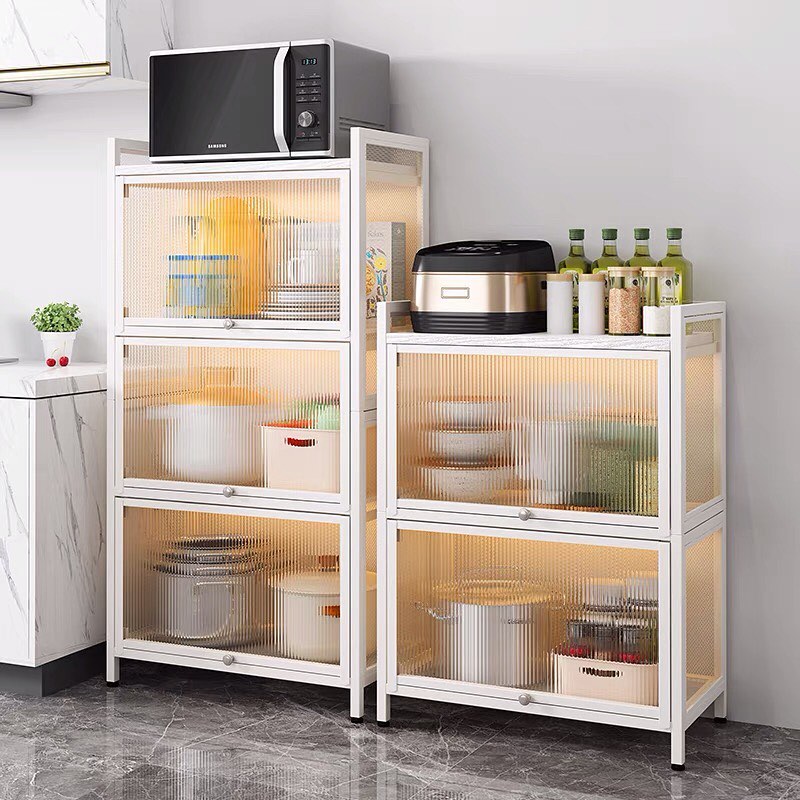 Kitchen Shelves Floor-standing Multi-layer Microwave Oven Multifunctional Storage Shelf Household Balcony Storage Shelves