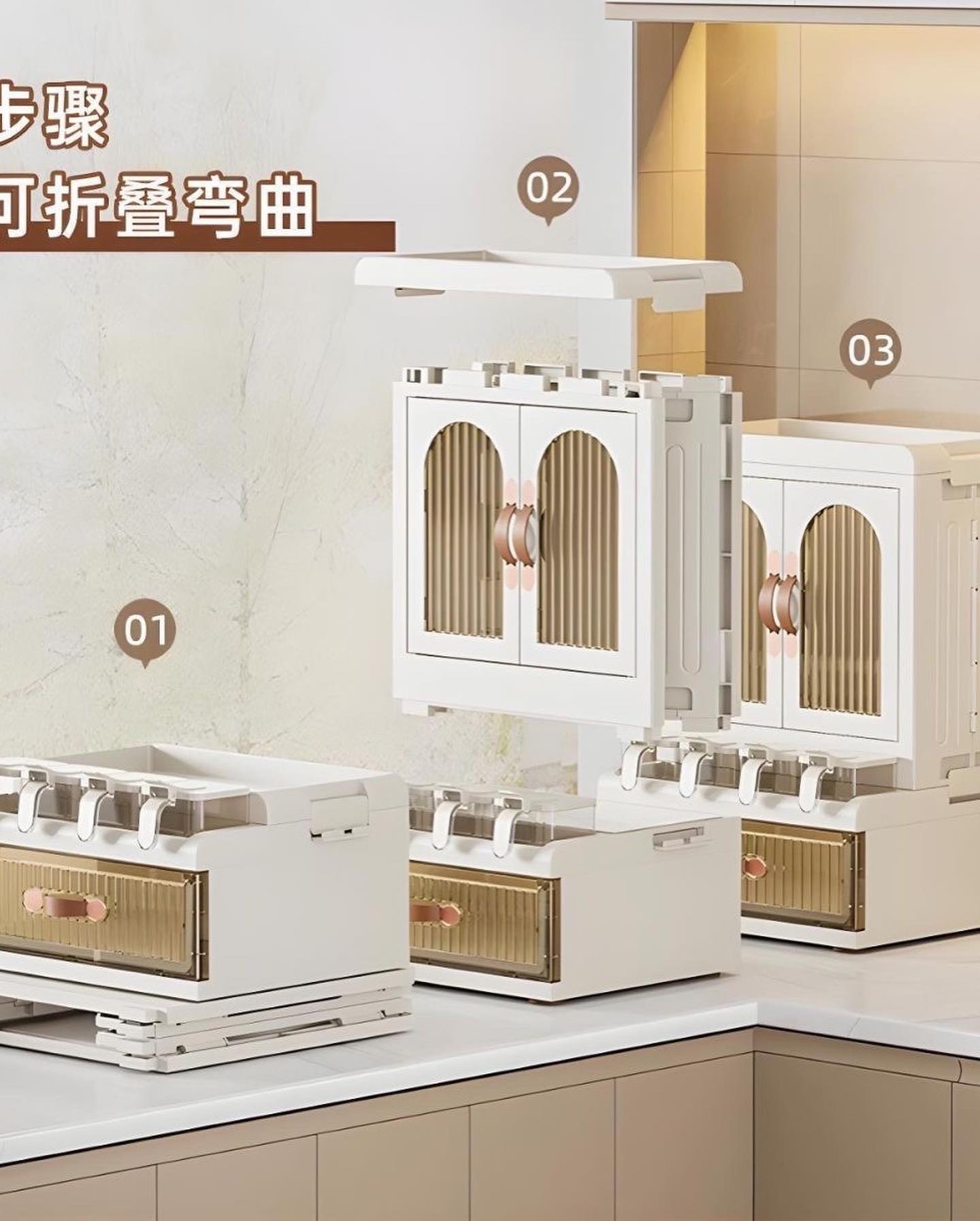 ✨PREORDER✨ Kitchen condiment storage rack countertop multi-functional kitchen utensils knife holder chopstick storage box condiment multi-layer shelf