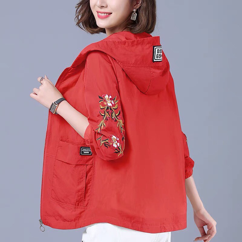 ❤️PREORDER❤️
Spring thin short coat 2021 new breathable sunscreen women loose middle-aged mother wear summer sunscreen
Size M-4XL