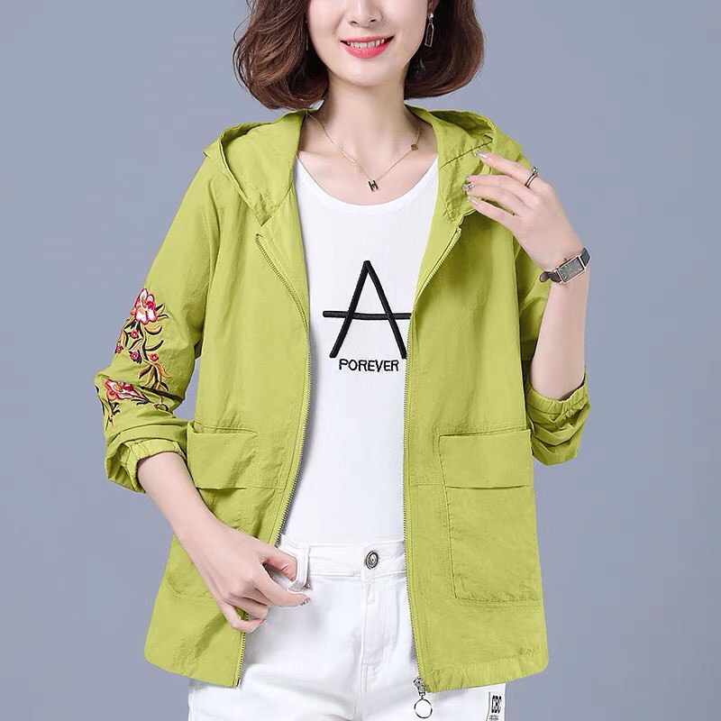 ❤️PREORDER❤️
Spring thin short coat 2021 new breathable sunscreen women loose middle-aged mother wear summer sunscreen
Size M-4XL
