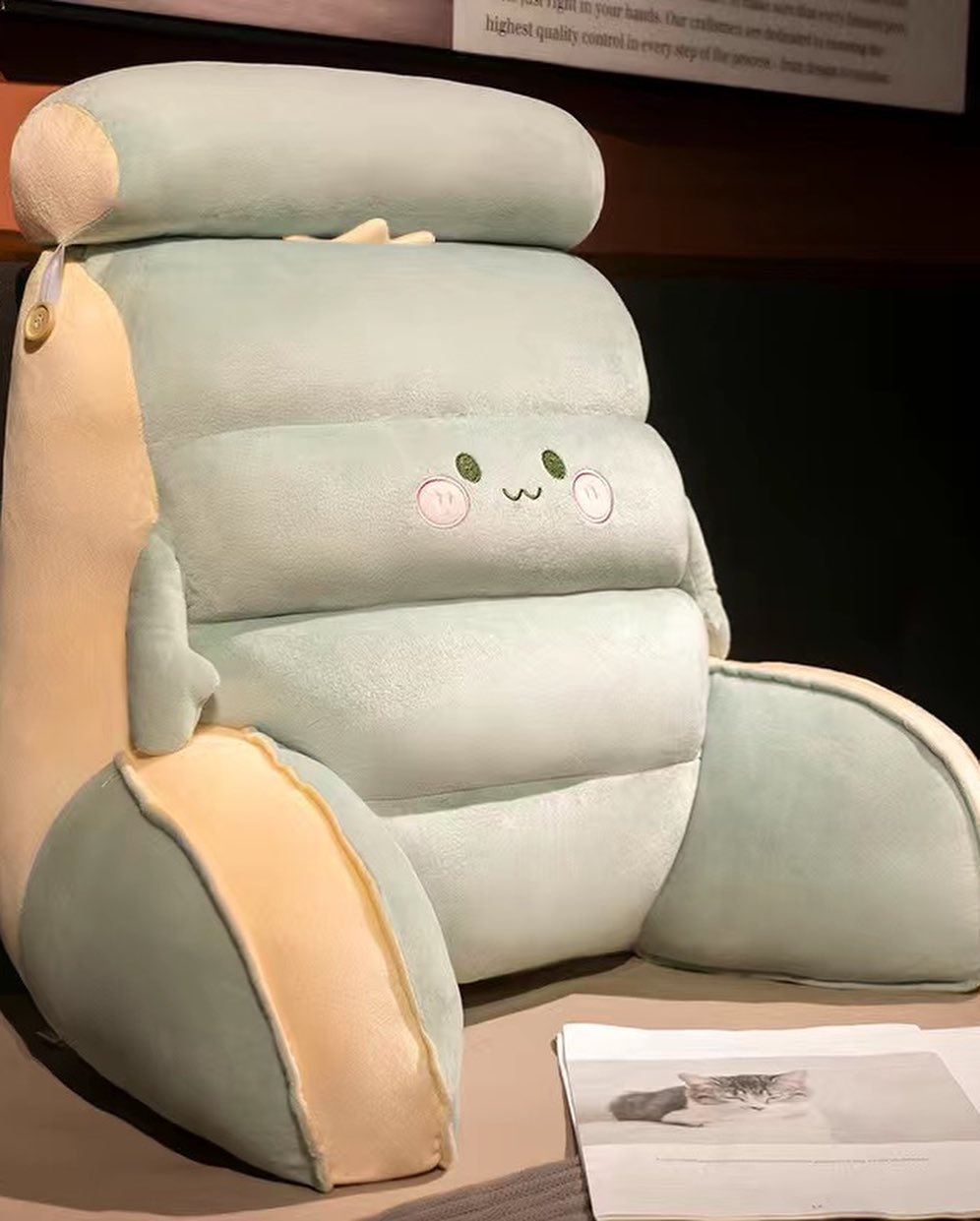 ✨PREORDER✨ Bedside cushion soft bag pillow large backrest bed playing mobile phone dormitory reading pillow tatami sofa waist cushion