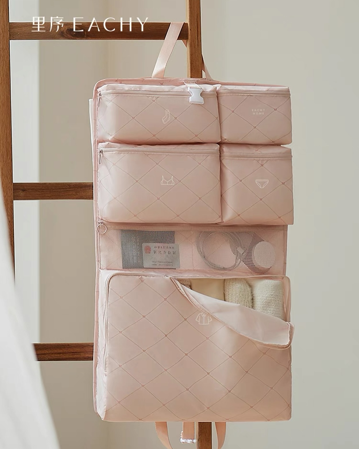 ✨PREORDER✨ Lixu travel storage bag suitcase storage bag
Available in Pink / Biege