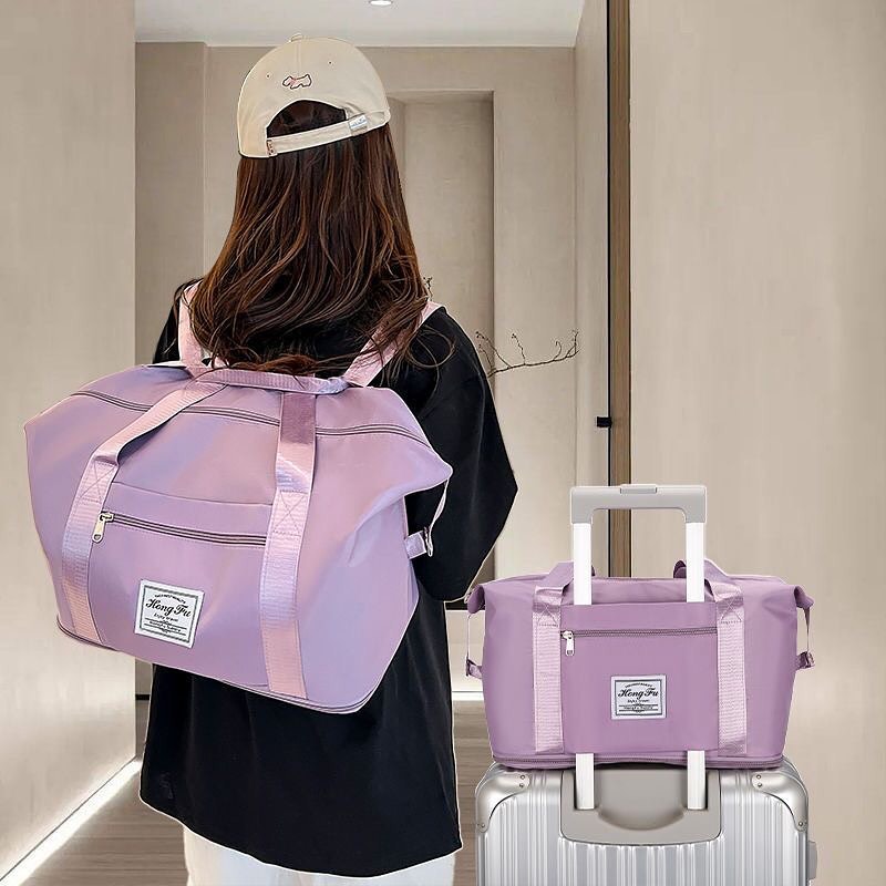 ✨PREORDER✨ Large-capacity portable travel bag for women waiting for childbirth, storage bag for short-distance travel, trolley luggage bag, foldable backpack