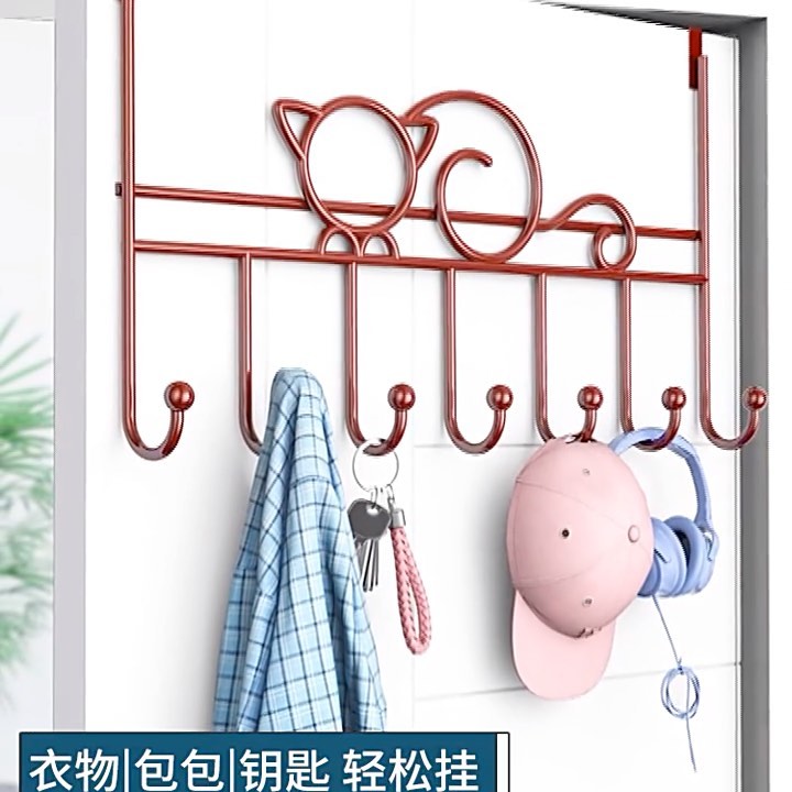❤️PREORDER❤️
Door rear hooks without punching wall hanging wall hanger bedroom door back-mounted clothes rack clothes rack hat row hook