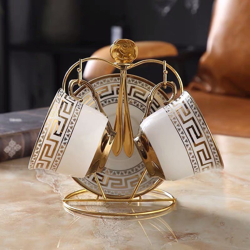 For preorder Creative ceramic coffee cup set two simple European style small luxury modern home tea cup