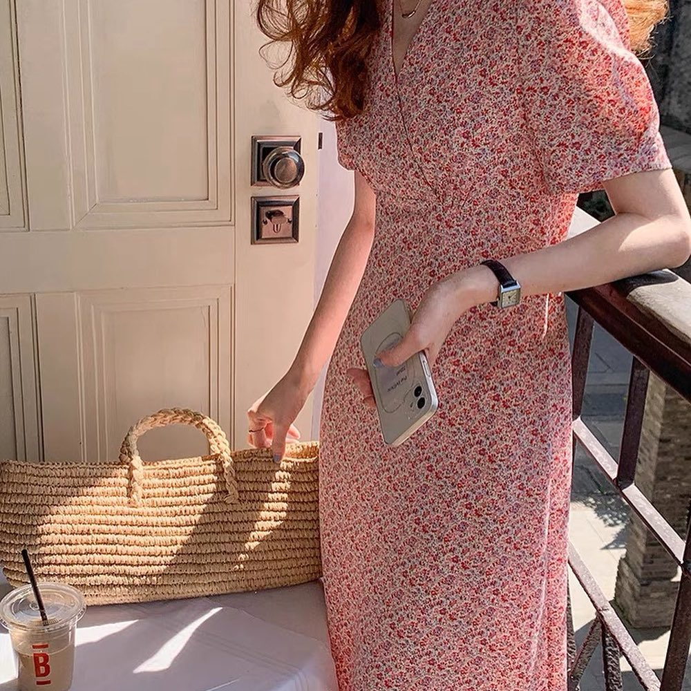 ❤️PREORDER❤️
Flower dress French flower skirt (S-M)