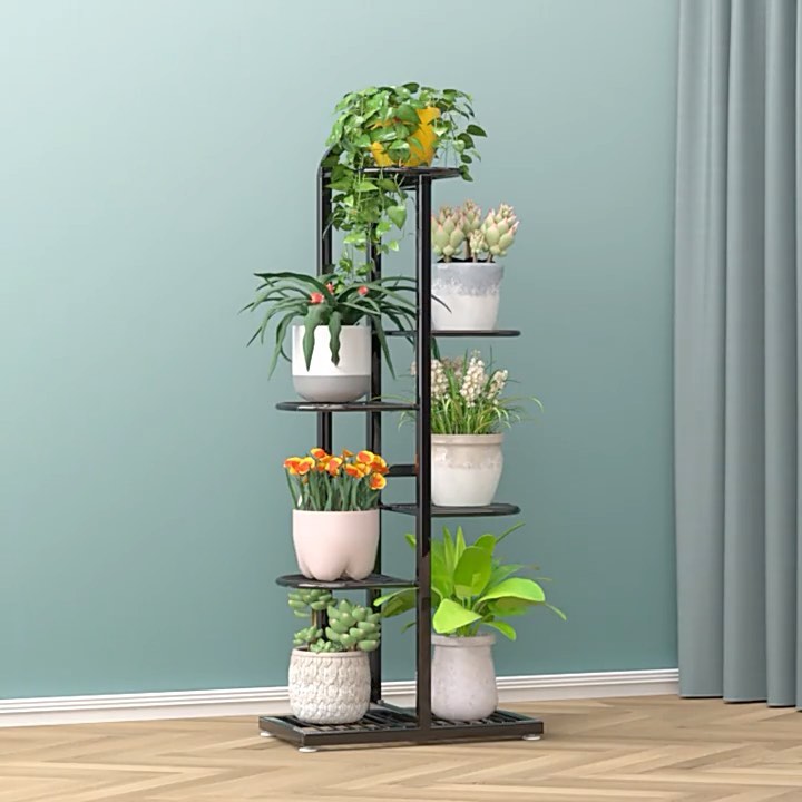 ✨PREORDER✨ Light luxury multi-layer iron flower stand indoor living room green radish flower shelf balcony succulent spider plant floor flower pot rack