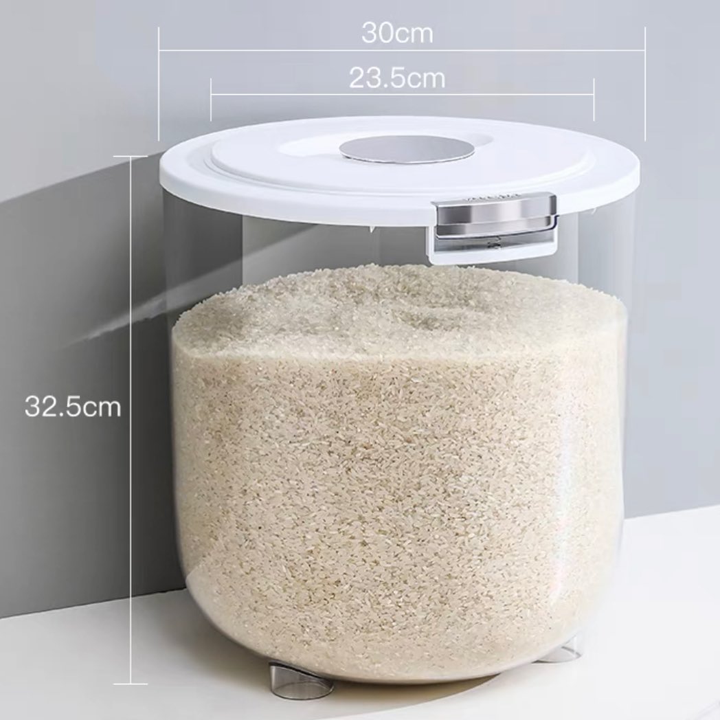 Big Rice Strorage PREORDER 15KG Moisture Proof Rice Storage Available in Green and White ...